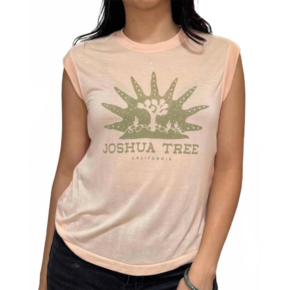 NEW JUNK FOOD joshua tree sleeveless tee in spanish villa